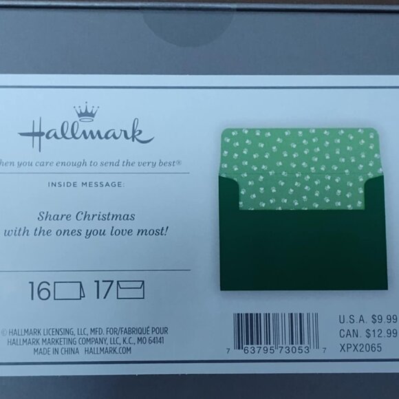 Hallmark Christmas cards - set of 16 w/envelopes - New - Picture 5 of 6